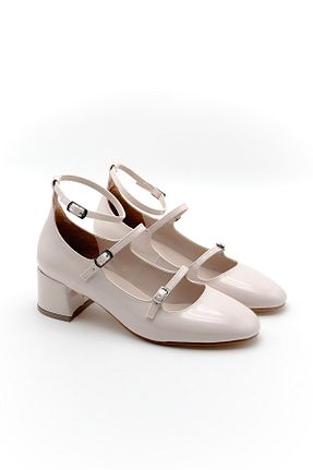 کفش پاشنه بلند کلاسیک بژ زنانه چرم لاکی Shoebutik - کد 866465046