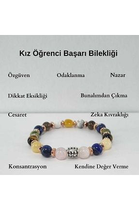 دستبند جواهر رنگی زنانه سنگ طبیعی Kadimdoğal - کد 866480448