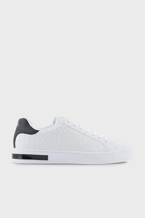 کفش اسنیکر سفید مردانه بند دار Armani Exchange - کد 866635641
