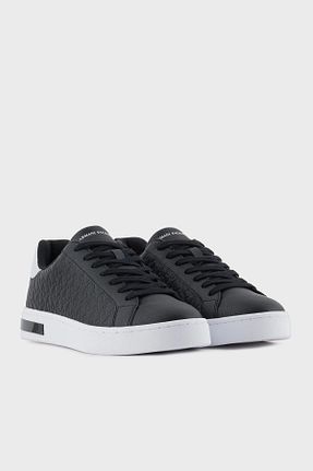 کفش اسنیکر مشکی مردانه بند دار Armani Exchange - کد 866635544