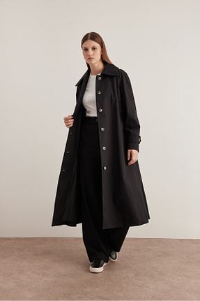 ترنچکت حجاب مشکی زنانه بدون آستر Aker - کد 866528656