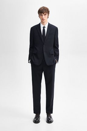 کت بلیزر آبی مردانه پشم Massimo Dutti - کد 866586969