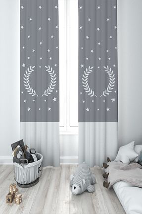 پرده زمینه طوسی جیر MEKTA HOME - کد 313711350