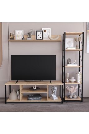 میز و پایه تلویزیون قهوه ای فلزی Remaks - کد 866611068