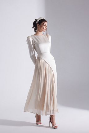 لباس مجلسی و فارغ التحصیلی نباتی زنانه ساتن Betty & Sam - کد 862772861