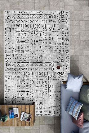 فرش طوسی قابل شستشو West Home - کد 458266766