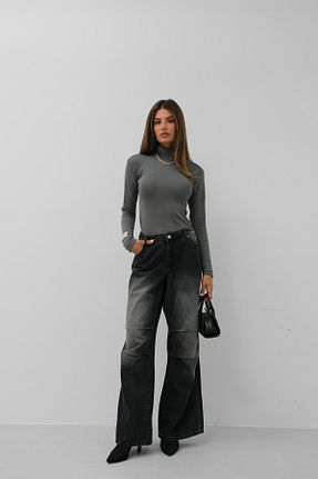 بلوز طوسی زنانه ساده Black Fashion - کد 866703352