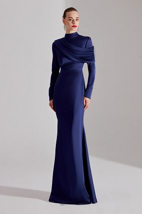 لباس مجلسی و فارغ التحصیلی آبی زنانه ساتن Betty & Sam - کد 823597997
