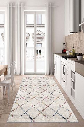 فرش سفید قابل شستشو West Home - کد 712325009