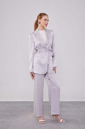 ست بالاتنه و پائین تنه طوسی زنانه بافتنی Levidor - کد 849600460