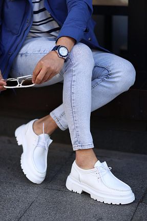 کفش کژوال سفید مردانه جیر Shoetyle - کد 819033872