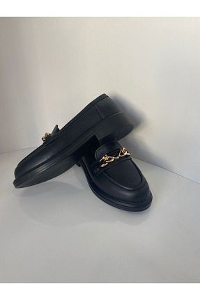 کفش لوفر مشکی زنانه چرم خالص Ermod - کد 866631244