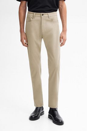 شلوار جین قهوه ای مردانه پاچه ساده Massimo Dutti - کد 860668291