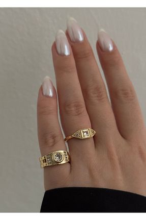 انگشتر جواهر طلائی زنانه پوشش لاکی KİLİGİSTANBUL - کد 866644909