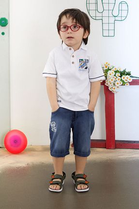 ست بالاتنه و پائین تنه سفید بچه گانه بافتنی Cansın Mini - کد 828513147