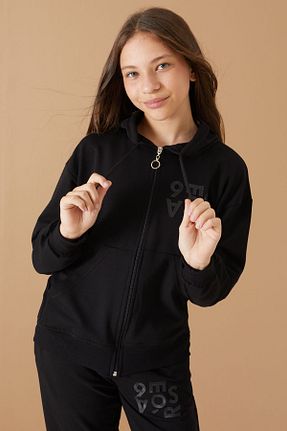 ست گرمکن مشکی بچه گانه پنبه ای Cansın Mini - کد 849935001