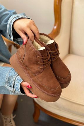 بوت / نیم بوت قهوه ای زنانه جیر Ayakkabı Fuarı - کد 866663313