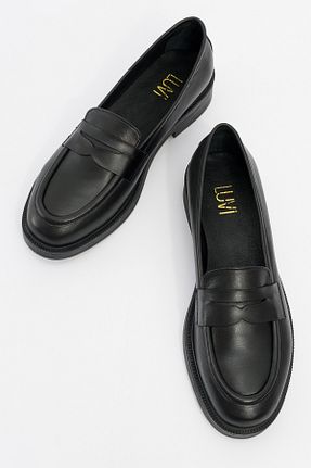 کفش لوفر مشکی زنانه چرم خالص luvishoes - کد 856912341