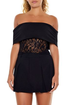 بلوز مشکی زنانه ساده Forever 21 - کد 866692312