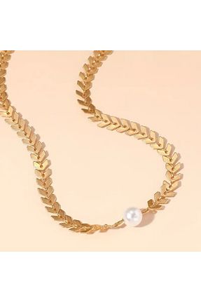 گردنبند جواهر طلائی زنانه فلزی Eloditakı - کد 866685705