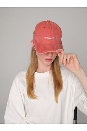 کلاه نارنجی زنانه پنبه ای ŞapkaMania - کد 866692872