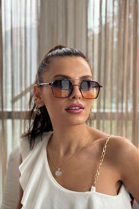 عینک آفتابی قهوه ای زنانه UV400 By Harmony - کد 866913484