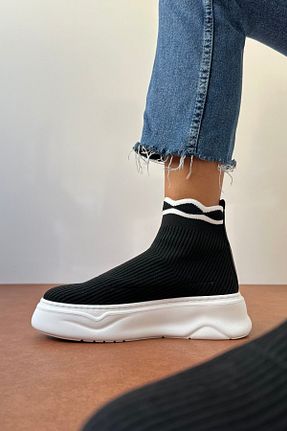 کفش اسنیکر مشکی زنانه بدون بند Mupa Shoes - کد 866695774