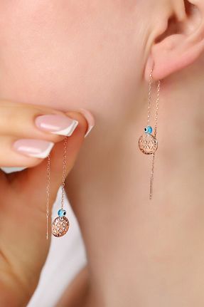گوشواره نقره صورتی زنانه 925 عیار SARIASLAN - کد 737333532