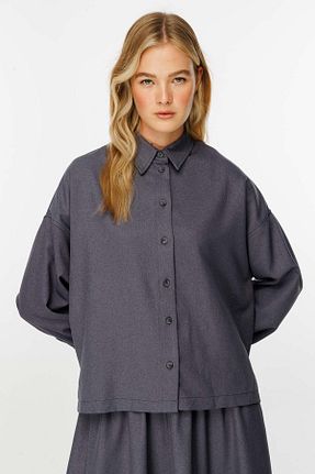 پیراهن حجاب طوسی زنانه رگولار Hooopstore - کد 866702334