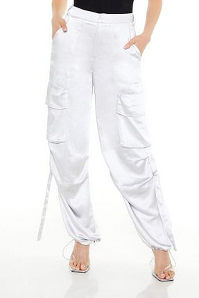شلوار طوسی زنانه ساتن Forever 21 - کد 866698296