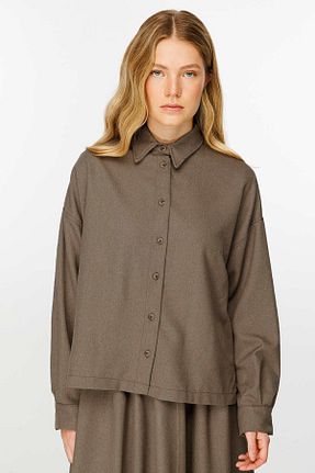 پیراهن حجاب قهوه ای زنانه رگولار Hooopstore - کد 866702087