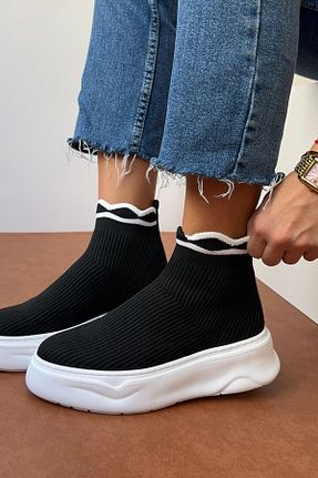 کفش اسنیکر مشکی زنانه بدون بند Mupa Shoes - کد 866695774