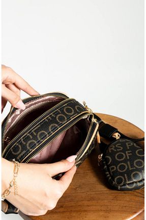 کیف دوشی مشکی زنانه چرم مصنوعی eflanmoda - کد 866716289