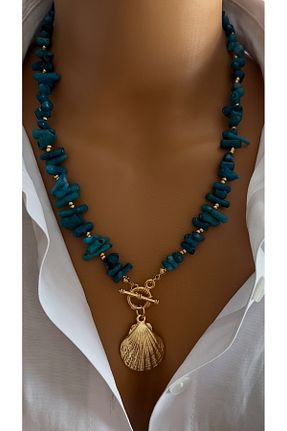گردنبند جواهر طلائی زنانه روکش طلا Nevaa Still - کد 866717180