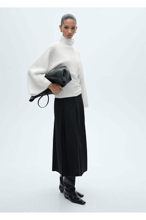 پلیور سفید زنانه ساده MANGO - کد 863423448