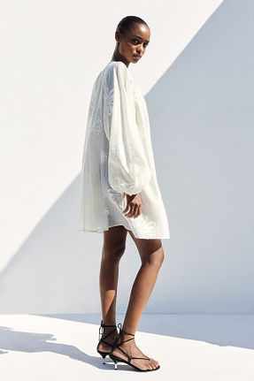لباس بژ زنانه بافتنی H&M - کد 866742599
