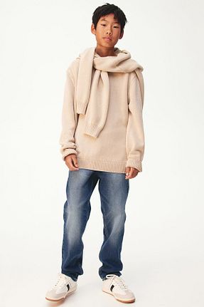 شلوار جین آبی بچه گانه پاچه لوله تفنگی H&M - کد 866742269