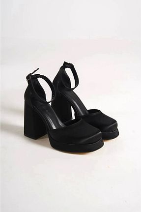 کفش پاشنه بلند کلاسیک مشکی زنانه چرم مصنوعی CAMOLLA - کد 788414880
