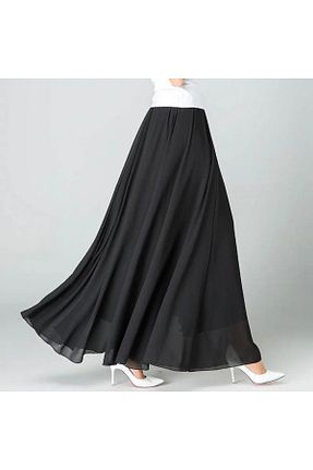 دامن مشکی زنانه ابریشم NALINCI - کد 866756658