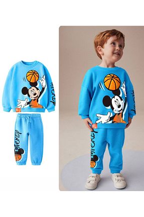 ست بالاتنه و پائین تنه آبی بچه گانه بافت Lolliboomkids - کد 904100278