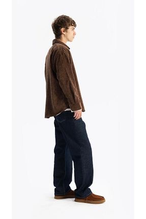 پیراهن قهوه ای مردانه اورسایز More - کد 866778277