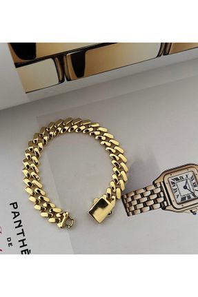 دستبند استیل (فولاد) طلائی زنانه استیل ضد زنگ Chiaro Accessory - کد 856634263