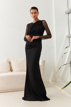 لباس مجلسی و فارغ التحصیلی مشکی زنانه %100 پنبه Setre - کد 866801024