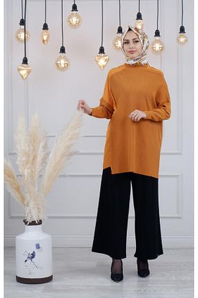 تونیک حجاب زرد زنانه پنبه ای Invee - کد 866574821
