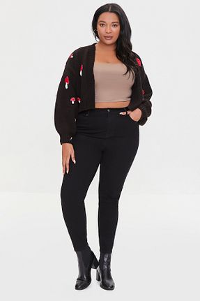 شلوار جین مشکی زنانه پاچه تنگ Forever 21 - کد 866847901