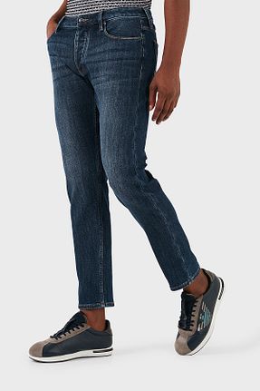 شلوار جین سرمه ای مردانه پاچه ساده Emporio Armani - کد 867043135