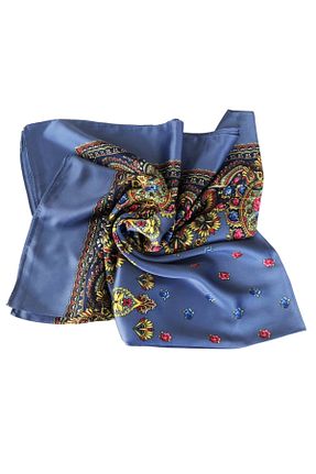 روسری آبی ساتن TikiTonki - کد 866858587