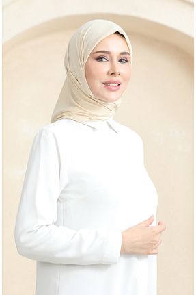 روسری بژ پلی استر sefamerve - کد 866905217