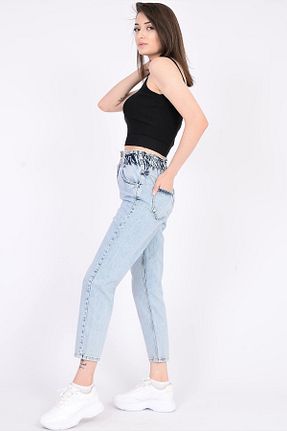 شلوار جین آبی زنانه رگولار ByCukurovaFrango - کد 903972301