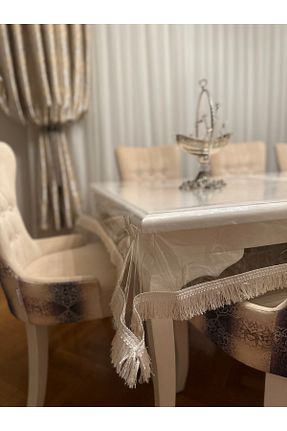 رومیزی سفید گیپور دار BİZDESİN - کد 867106381